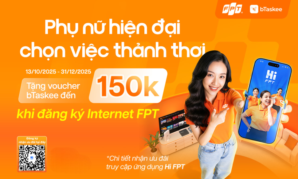 Tặng combo voucher 150.000đ cho khách hàng đăng ký Internet mới